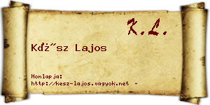 Kész Lajos névjegykártya