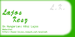 lajos kesz business card